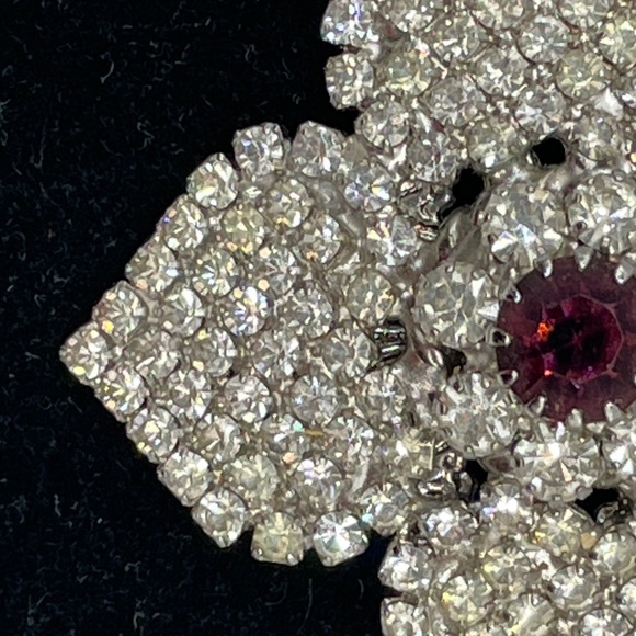 Hobe Signed Vintage Rhinestone Pin Brooch Pendant - Picture 7 of 10